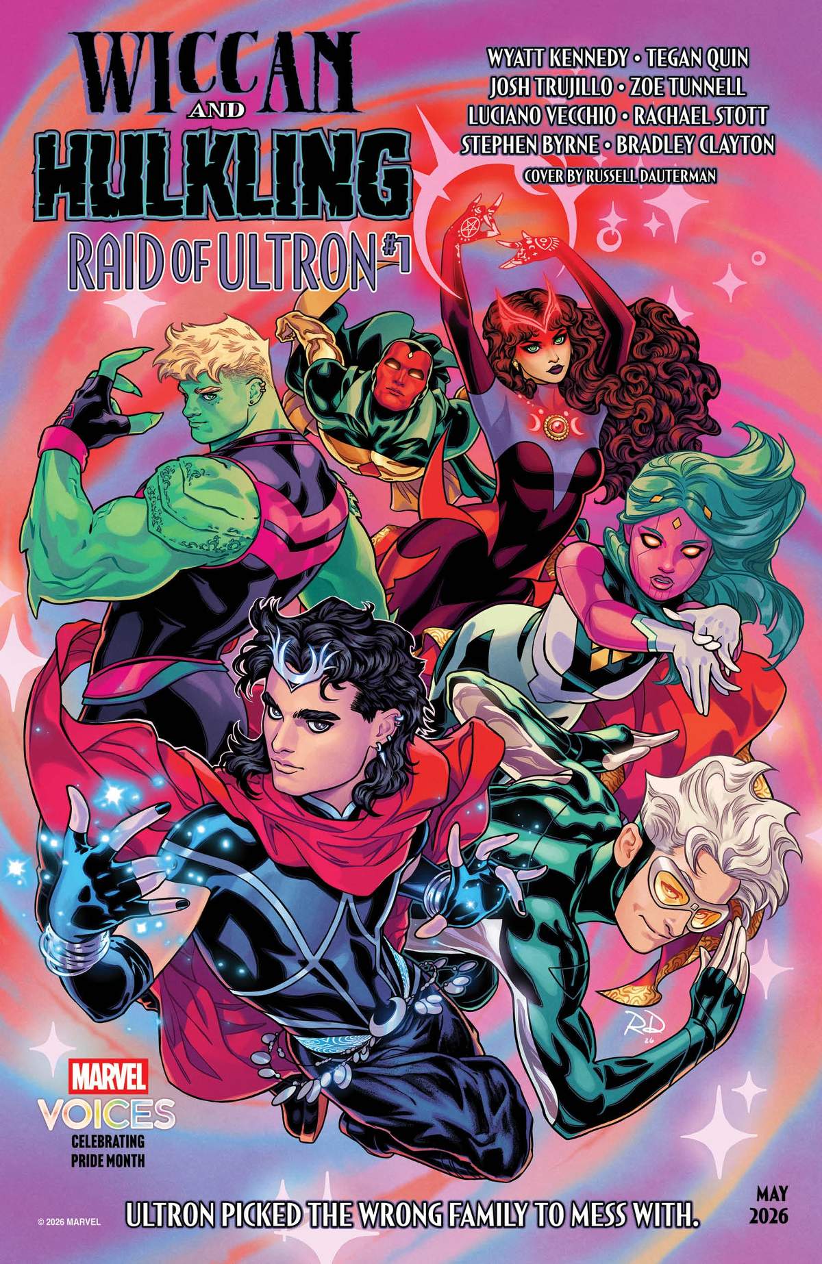 WICCAN & HULKLING: RAID OF ULTRON #1 Cover by RUSSELL DAUTERMAN