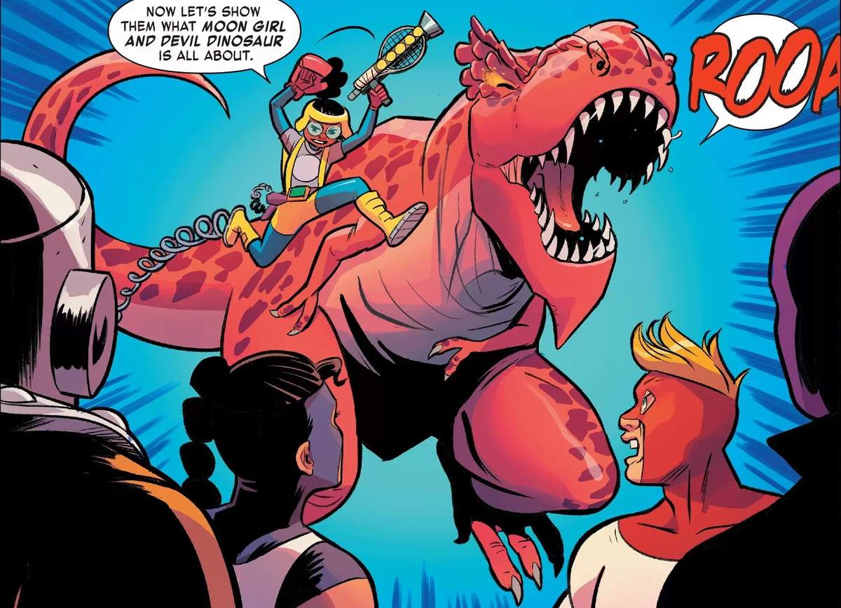 MOON GIRL AND DEVIL DINOSAUR (2015) #35 by Brandon Montclare, Natacha Bustos, and Tamra Bonvillain