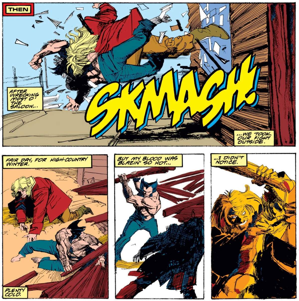 Wolverine avenges Silver Fox, and kicks off a century-long feud, in WOLVERINE (1988) #10. 