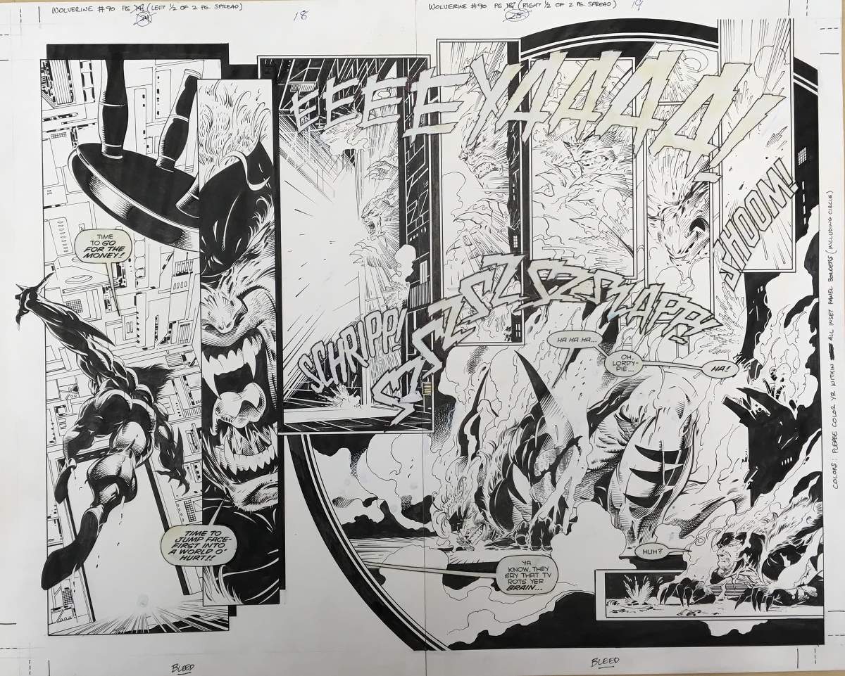 WOLVERINE #90 inks