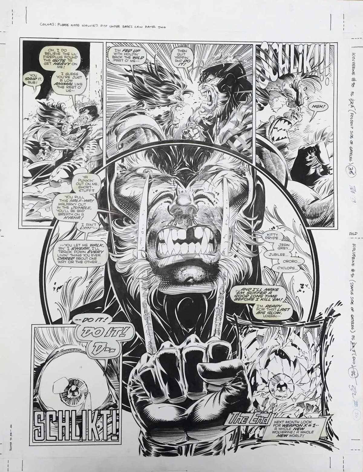 WOLVERINE #90 inks