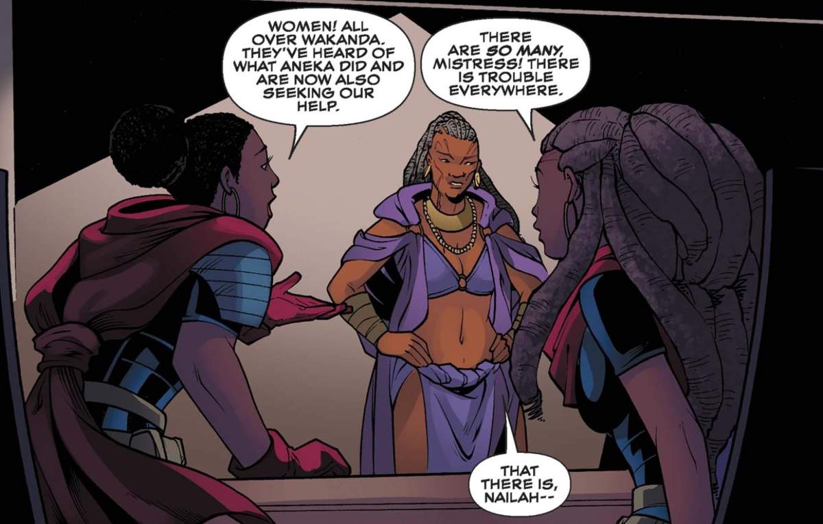 BLACK PANTHER: WORLD OF WAKANDA (2016) #5 panel by Alitha Martinez