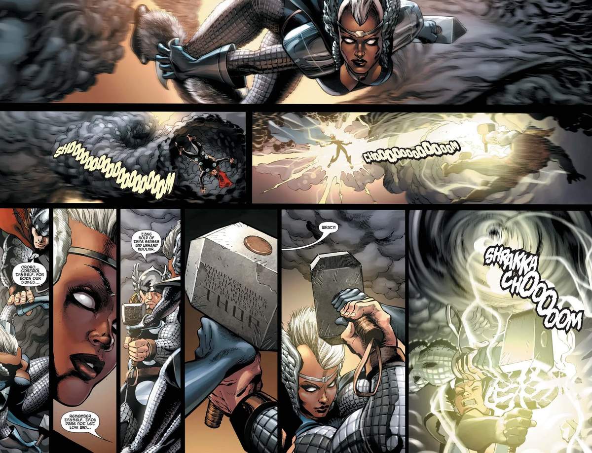 Storm wielding Mjolnir