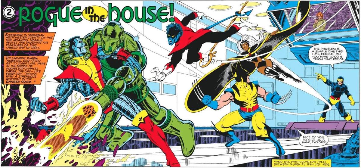 A Danger Room session with the new X-Men team in X-MEN ANNUAL (1970) #3.