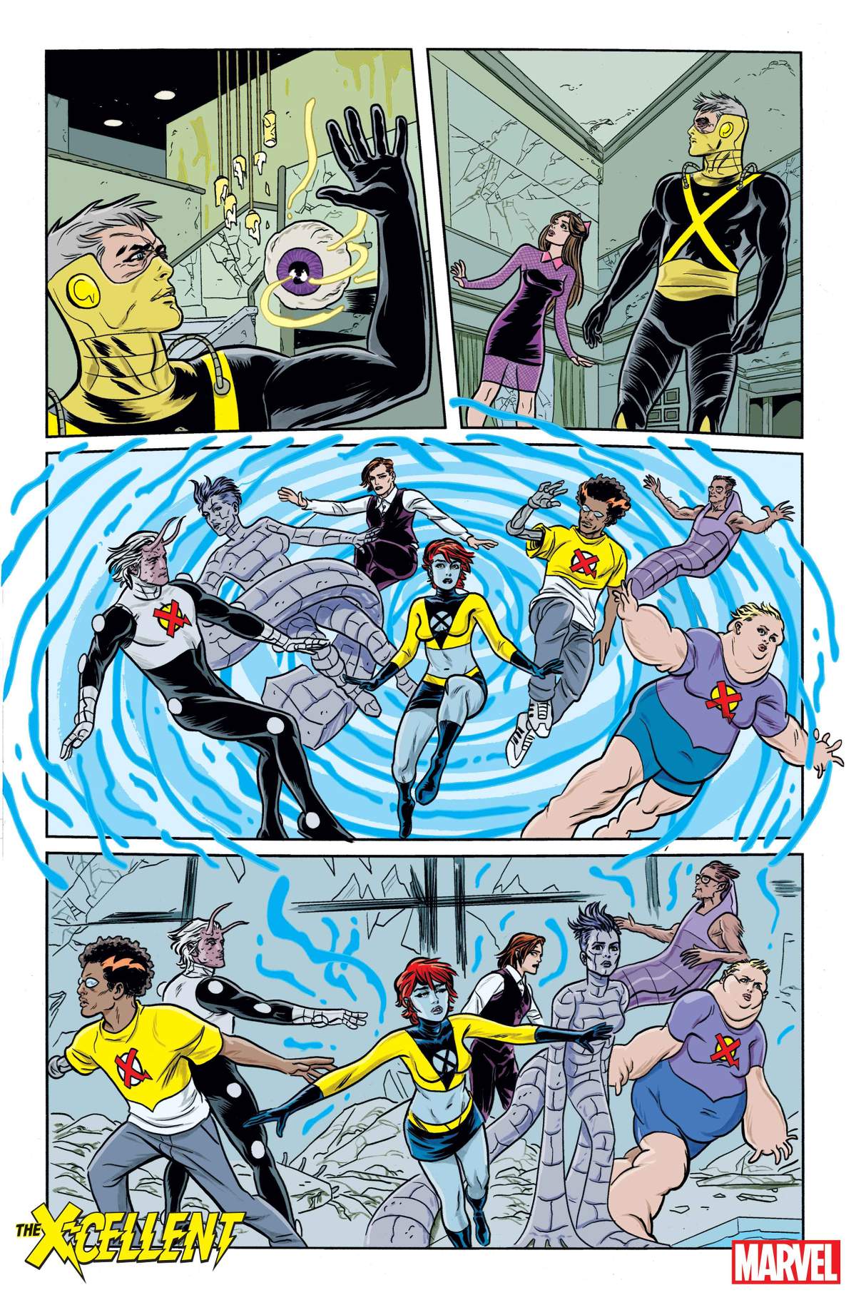 THE X-CELLENT (2023) #1 artwork by Michael Allred and Laura Allred