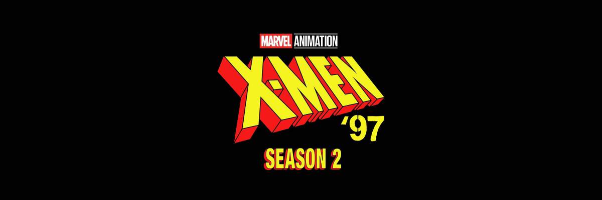 Marvel Animation's X-Men '97 Disney+ TV Show Season 2 Logo on Black
