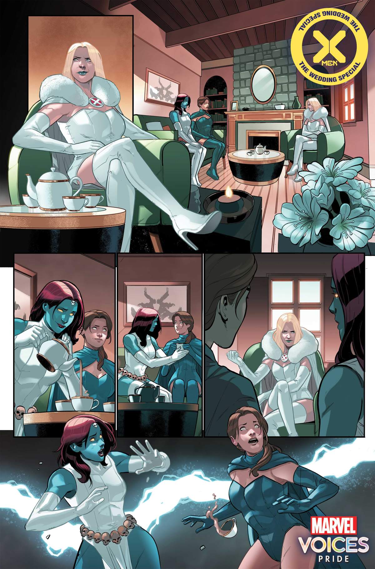 X-MEN: THE WEDDING SPECIAL #1 interior artwork by Stephen Byrne